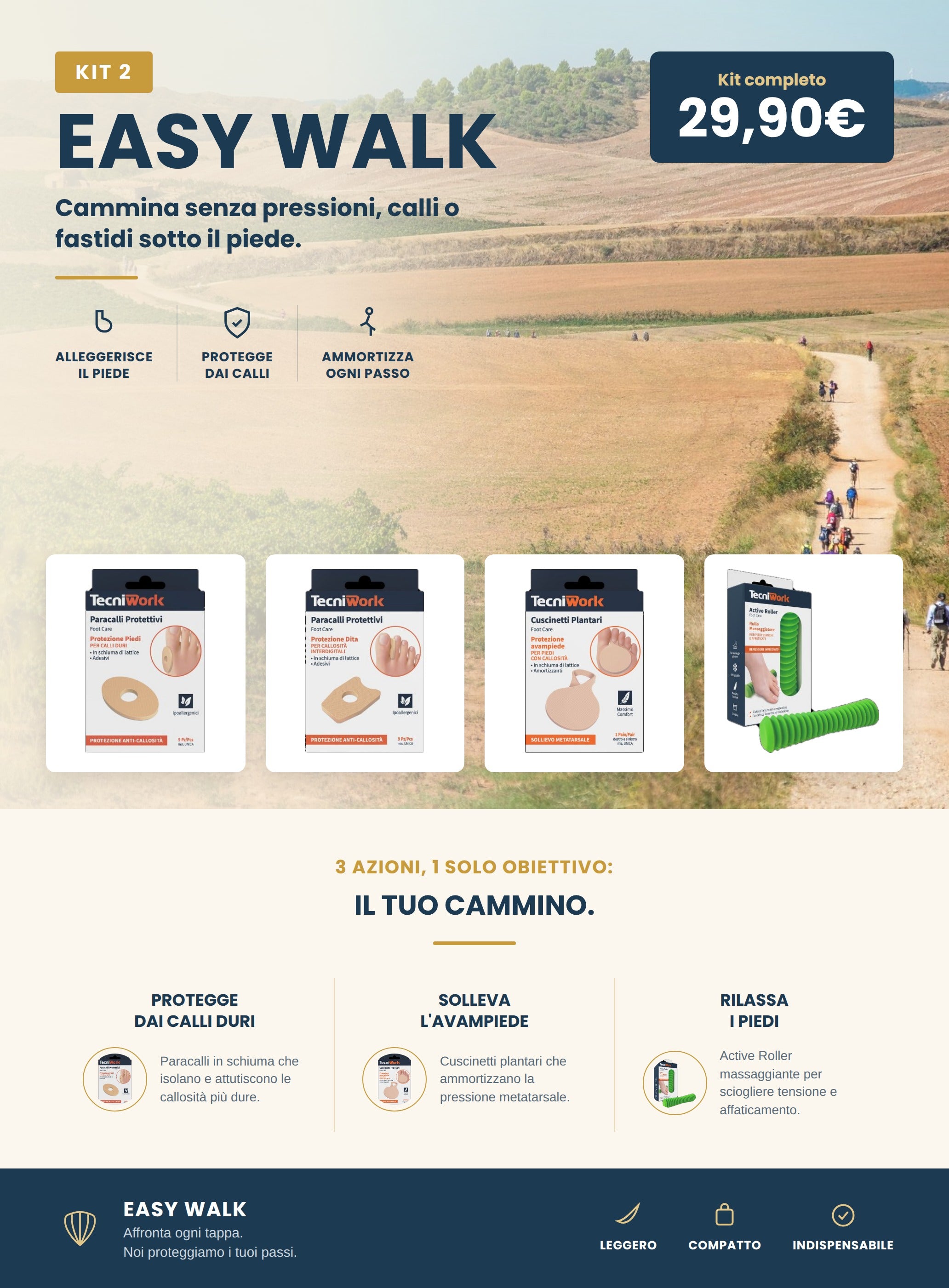 Easy Walk Kit – Sollievo da calli e pressione plantare
